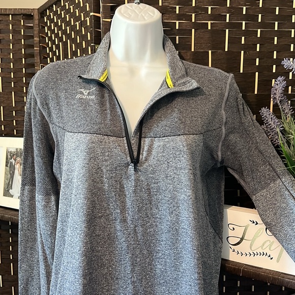 Mizuno Performance Quarter Zip Pullover Athletic Large Grey Gray Men’s Women’s - Picture 4 of 8